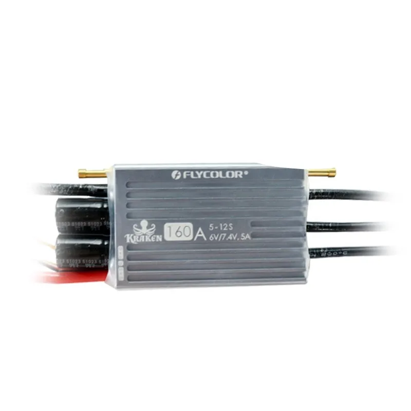 FLYCOLOR KRAKEN High Voltage 5-12S Lipo 120A 160A 200A Boat Models High Voltage Edition 12S Mobile Phone Adjustable Re