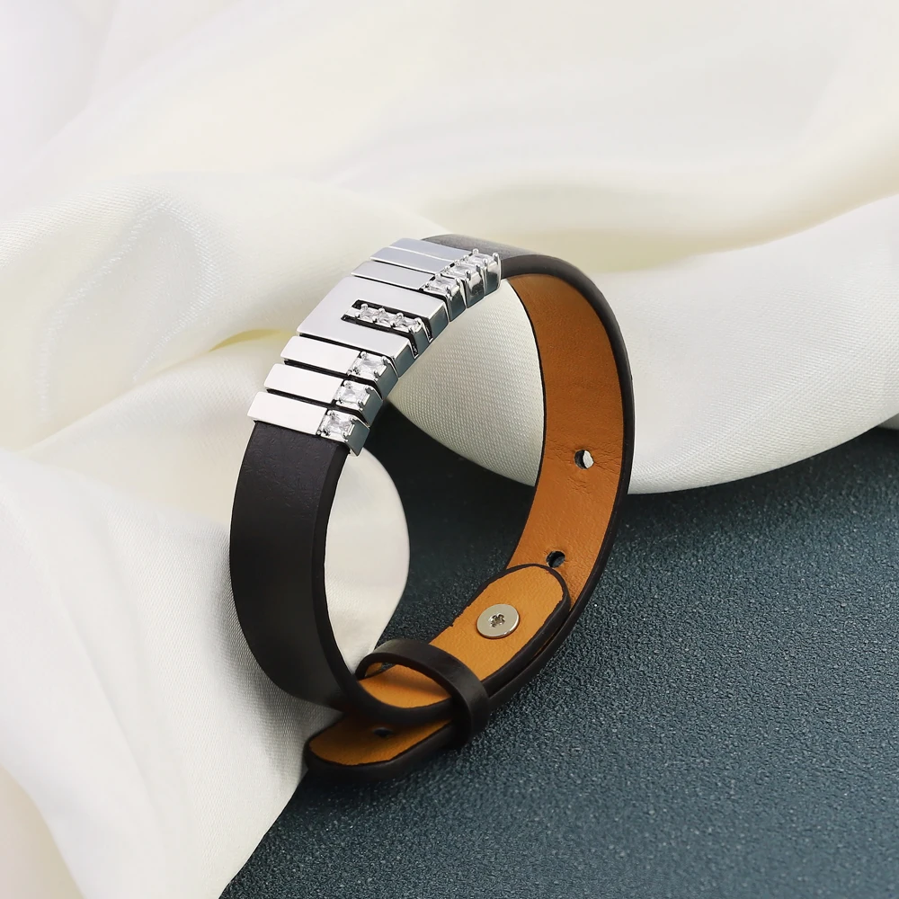 MaiLun 1 Stück personalisierte Namen Herren Armband Schmuck Geschenk zum Vatertag – Detail 3