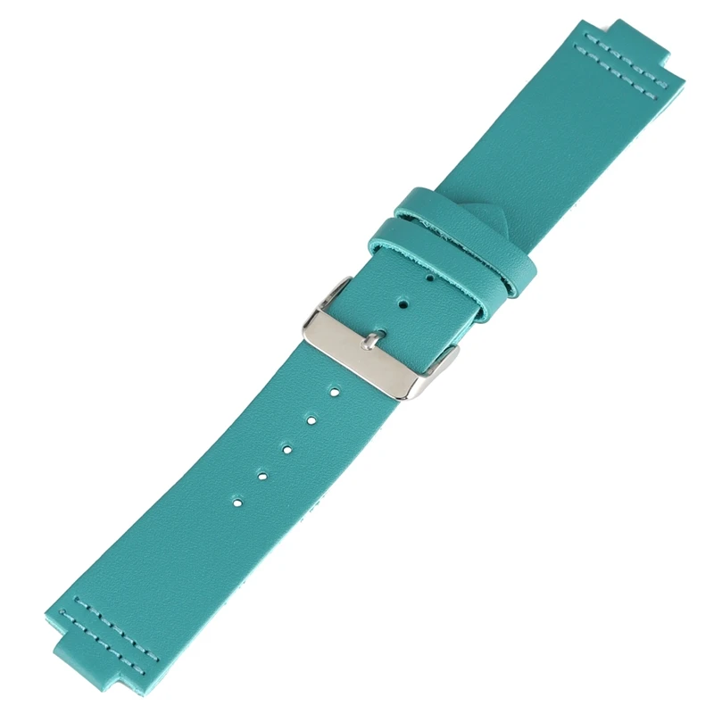 23Mm Breedte 12Mm Aansluiting Lug Blauw Gladde Steek Lederen Horloge Band Voor Hout Horloge Verstelbare Comfortabele Vervanging Horlogeband