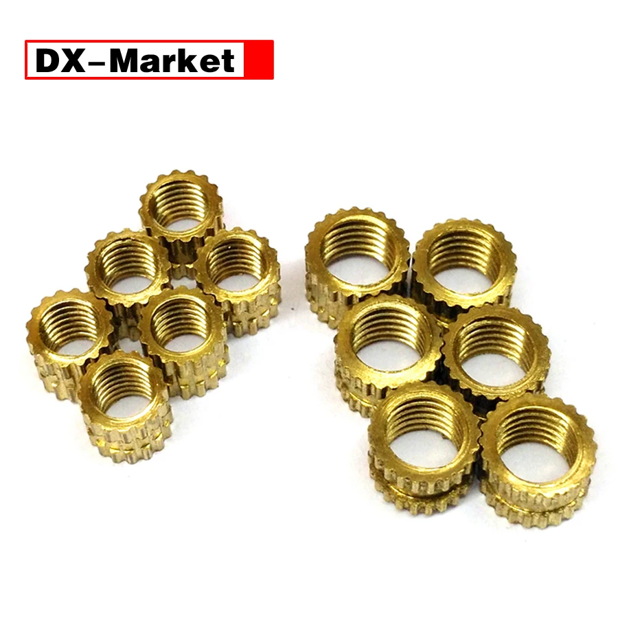 【 DX-market 】 m1 m1.2 m1.4 m1.6 صواميل بحلقة نحاسية ، M1-M16 حقن البلاستيك صب موضوع مصغر إدراج الجوز ، B011