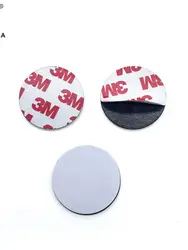 T5577 PVC-Münzscheibenkarte/Tags mit Magnet, Anti-Metall, 125 kHz, wiederbeschreibbarer RFID-Chip, rund, 3 m, selbstklebender Aufkleber, 5 Stück