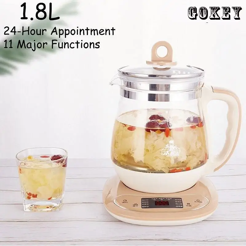 

1.8L 220V Crystal automatic kettle health kettle thick glass teapot electric kettle heat preservation teapot electric kettle