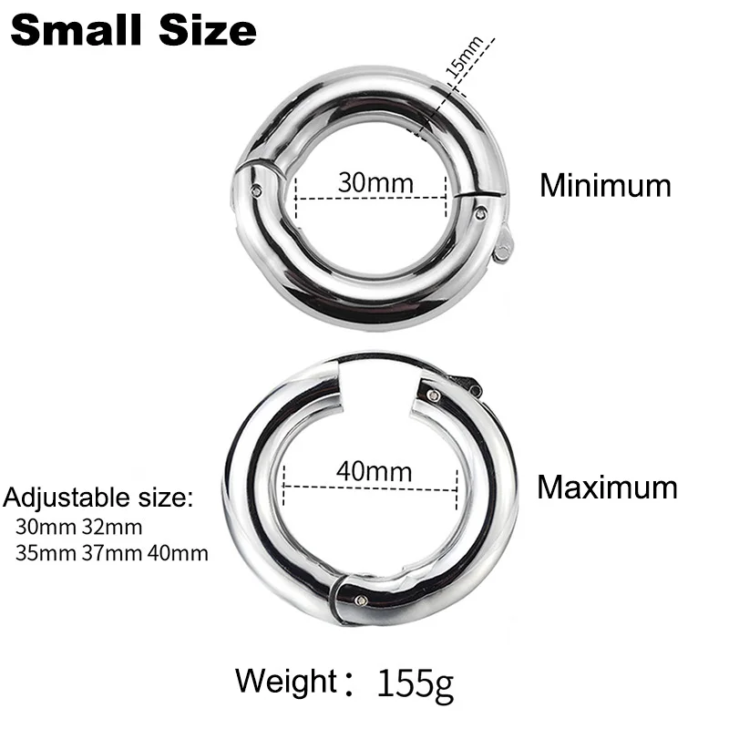 Adjustable Size Metal Penis Ring Male Exercise Bear Ring Sperm Lock Penis Hard Erection Sex Toys Man Cock Ring