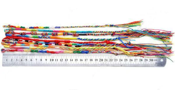 12 X Handmade Brazilian Woven Handmade Cotton Thread String Friendship Bracelets