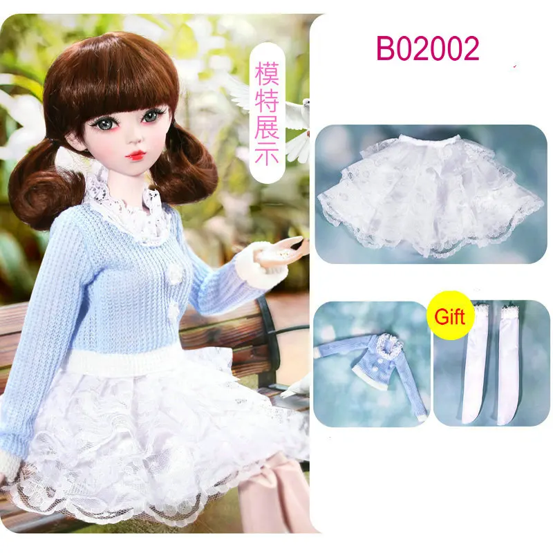 1/3 Bjd Doll Clothes Fashion Girl Dress Toys Clothes for Dolls 55-60cm Dolls Accessories Kids Toys