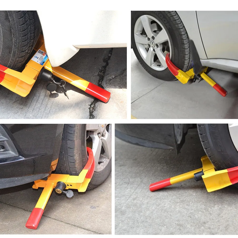 

Upgrade Heavy Duty Anti Theft Protective Car Wheel Lock Security Tire Clamp Universal Fitment With 2 Keys Premium Quality