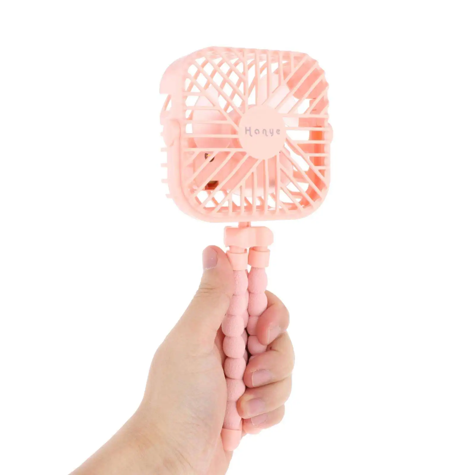 Kipas Kereta Dorong Isi Ulang 600MAh Kipas Portabel Tenang untuk Meja Kereta Dorong Bayi Mobil Sepeda Kantor