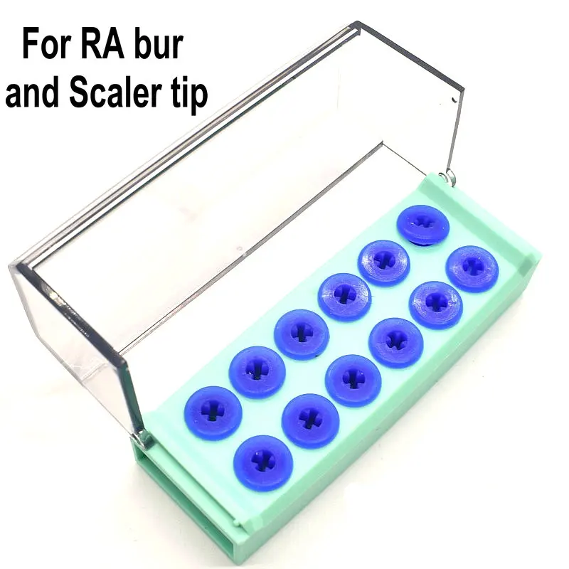 

Dental Diamond Burs Holder Box Disinfection Autoclavable 12 holes for Dental Dentist