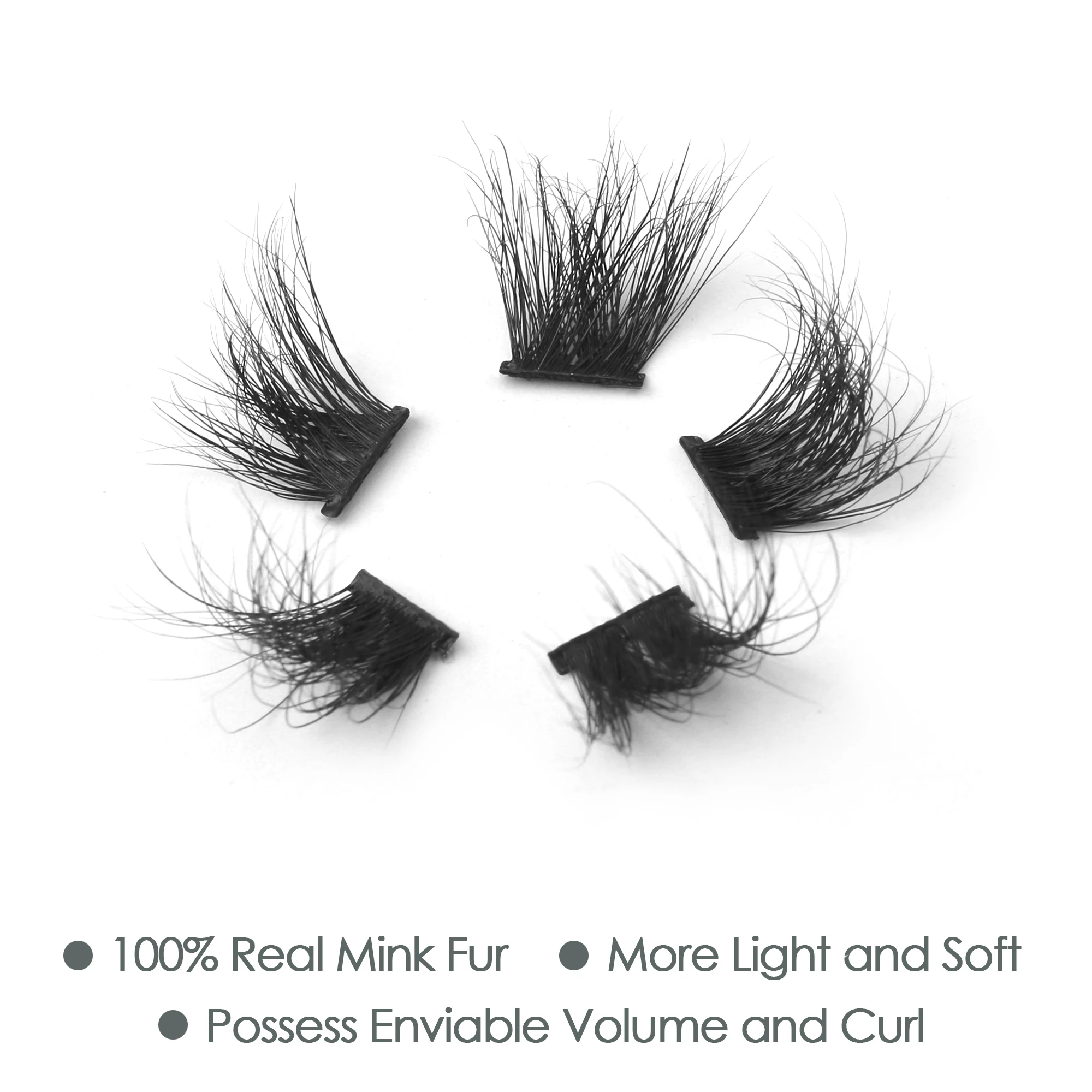 EASITENSION DIY Lash Segmented Mink Lashes Fluffy Messy 3d Cluster Lashes Mix Individual Eyelashes Extensions