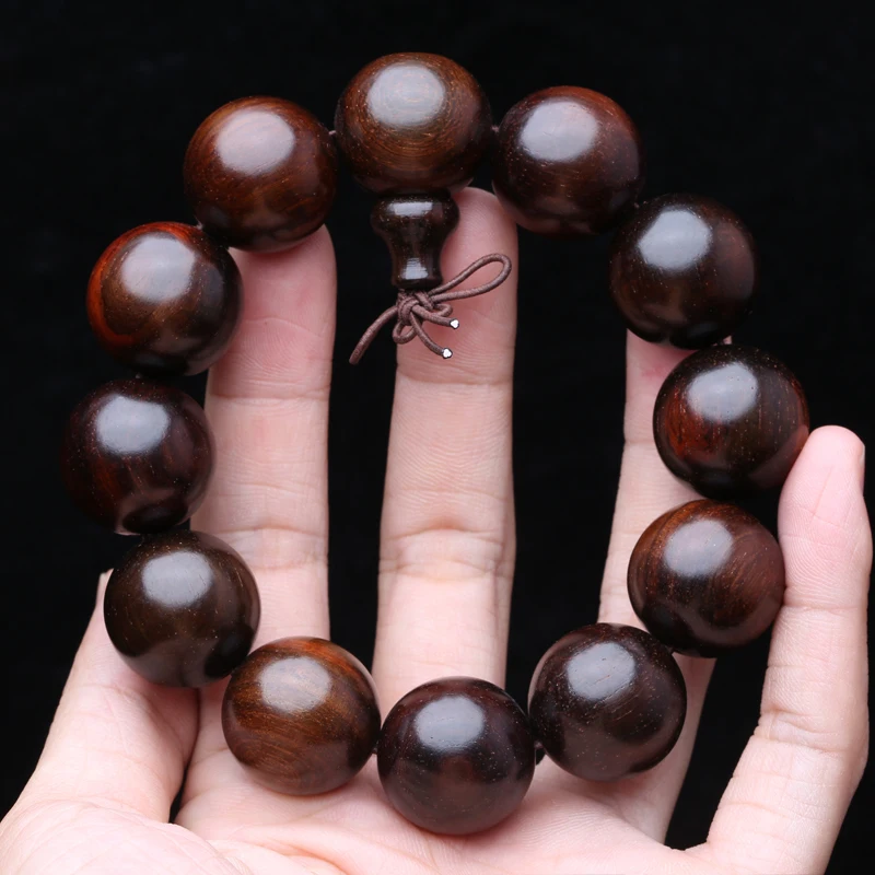 Natural old mahogany SiamRosewood dark stripes men\'s retro prayer beads 18mm 20mm prayer beads