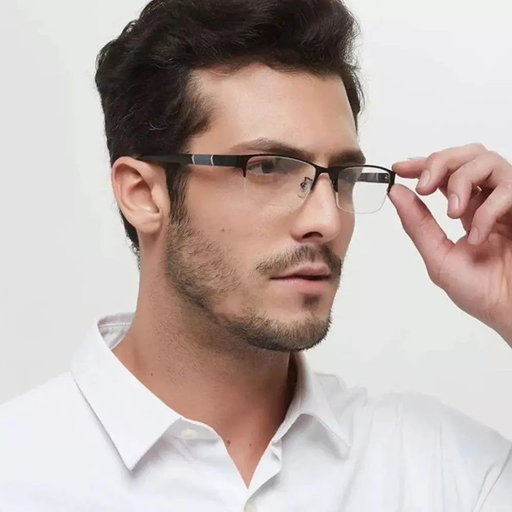 

Reading Glasses Men Women High Quality Half-frame Diopter Glasses Business Male Presbyopic Eyeglasses +1.0 1.5 2.0 2.5 3.0 3.5 4