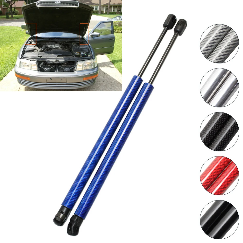 

2pcs Auto front hood bonnet Lift Support Shock Gas Struts Spring for Lexus LS400 1990 1991 1992 1993 1994 53.3 cm Sedan