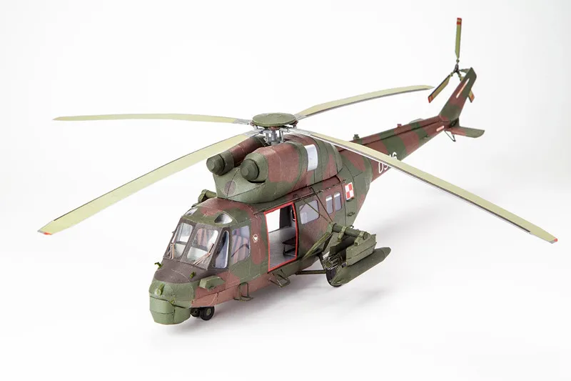 1:33 Scale Polish W-3 Sokol Helicopter DIY Handcraft PAPER MODEL KIT Puzzles Handmade Toy DIY