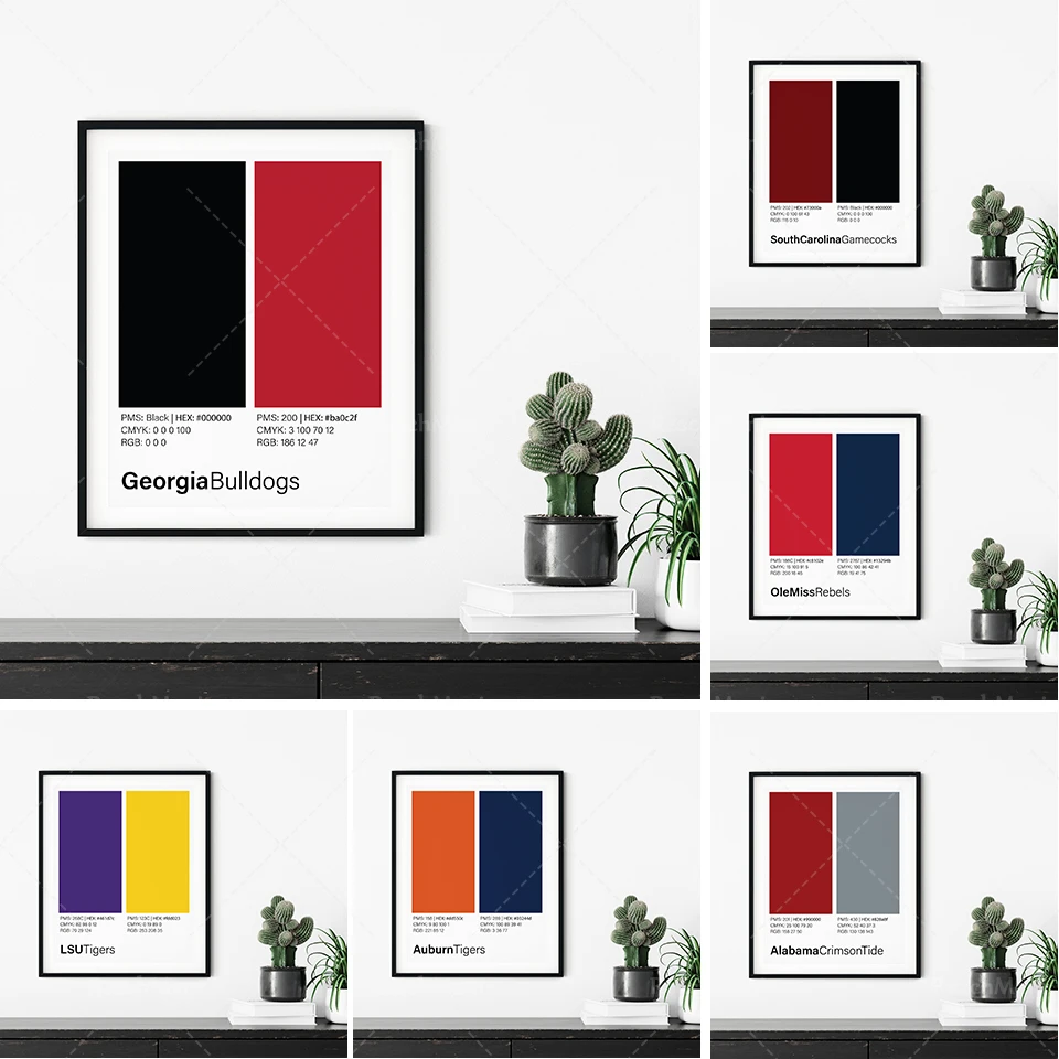 ملصقات Pantone، لوحة فنية جدارية عصرية مطبوعة من Pantone، فن جدار Pantone، ديكور سكن جامعي