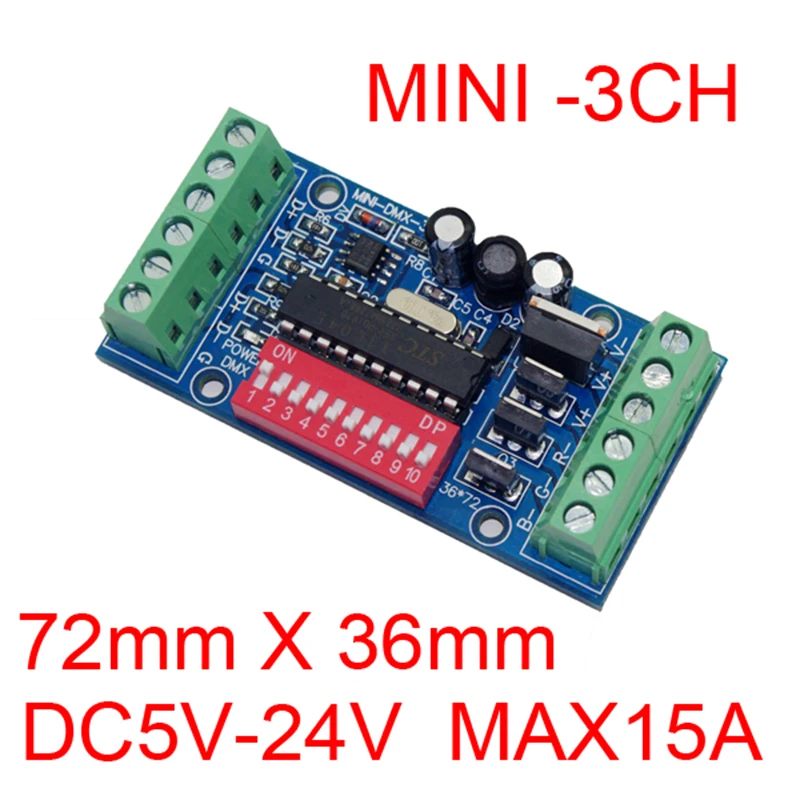 

3-channel DMX512 Controller 3-channel DMX Decoder Board