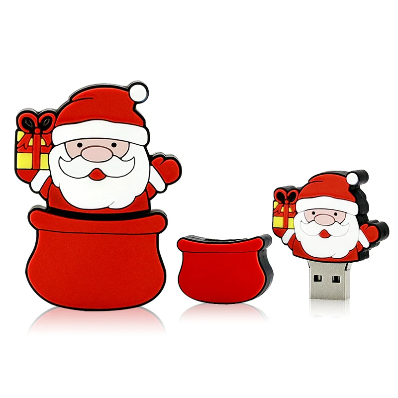 Usb Flash Drive Pendrive Del Fumetto di Natale Babbo Natale Albero di Natale Alce Cervo Pen Drive 4 Gb 8 Gb 16 Gb 32G 64 Gb Memory Stick Regalo di Natale