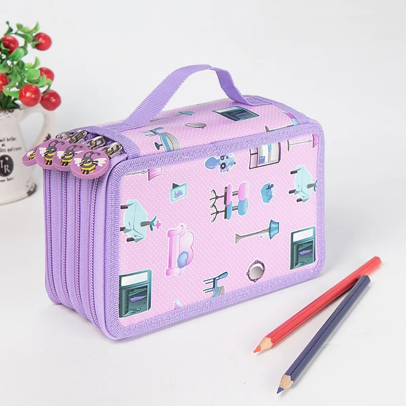 

Big 36/48/72 Holes Kawaii School Pencil Case Penal for Girls Boys Pen Box Large Storage Cartridge Bag Stationery Kit Pencilcase