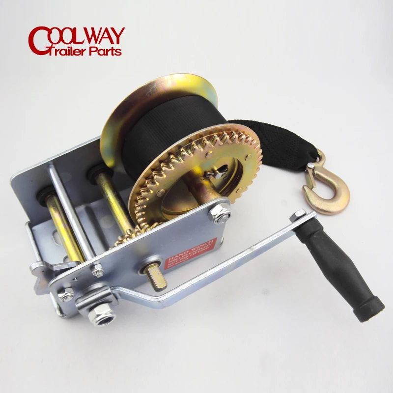 High Quality Hand Winch CAP 2000LBS / 900KG 8M Extra Long Synthetic Strap Webbing Car Boat Trailer