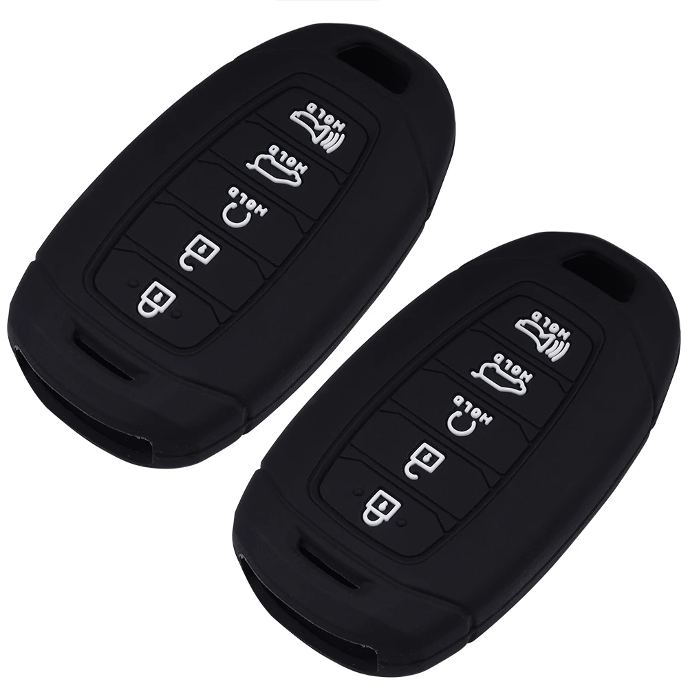 Funda de silicona para llave Lcyam Key Fob compatible con control remoto para Hyundai Palisade Elantra Keyless Push Start de 2020 a 2023