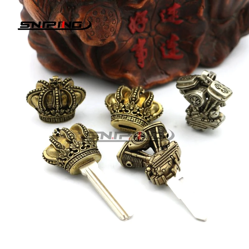 Motorcycle Copper Key Head Suitable For Kawasaki Honda Yamaha  Universal Metal Key Head