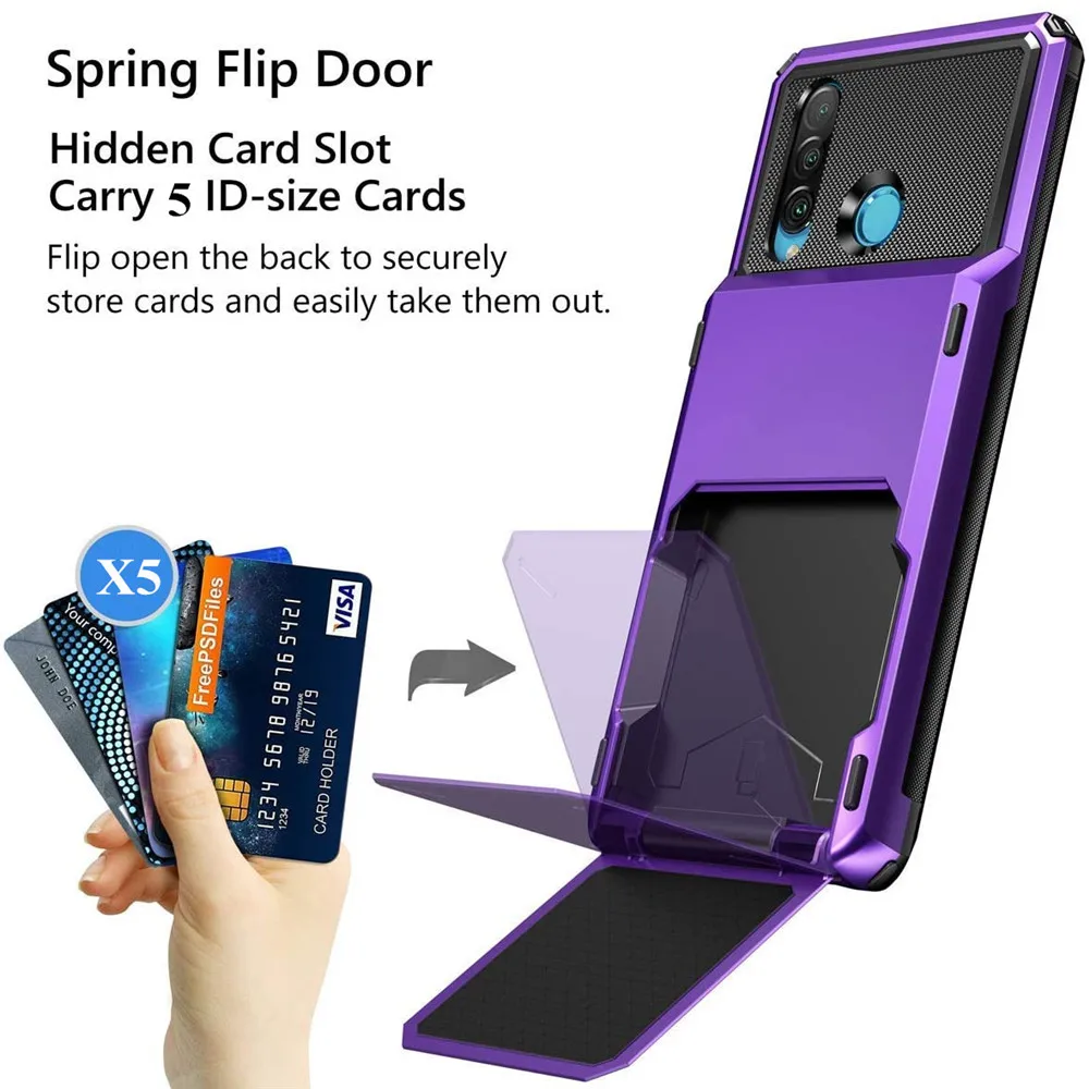 

For Huawei P30 Pro Case P40 P20 Pro P Smart 2019 Case Wallet 5 Pocket Card Slot Cover For Huawei P20 P30 P40 Pro PSmart 2019