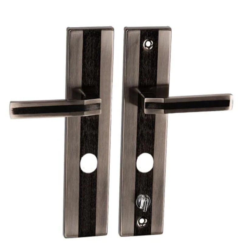 Universal Security Door lock Handle mortise door  lock handle  circle cylinder hole distance 222mm 235mm  door lock Plate