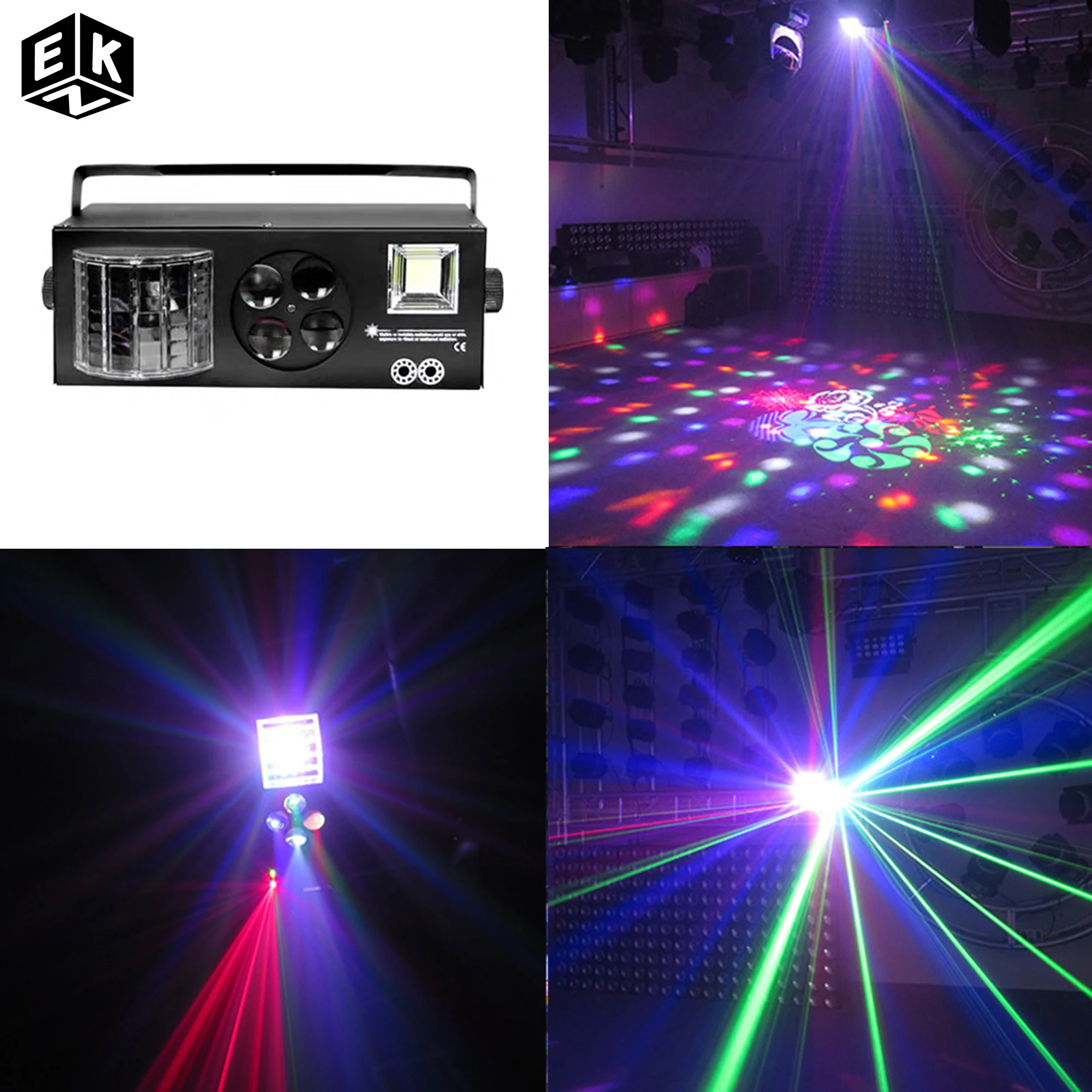 

LED Laser Strobe 4in1 DMX512 Stage Effect Lights Good For DJ Disco Birthday Parties Wedding/Christmas Decoration Clubs And Bar