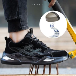 Puncture Proof Safety Shoes Men's Ankle Boots Work Sneakers Male Footwear Safety Boots Steel Toe Shoes Work Footwear Men's Shoes