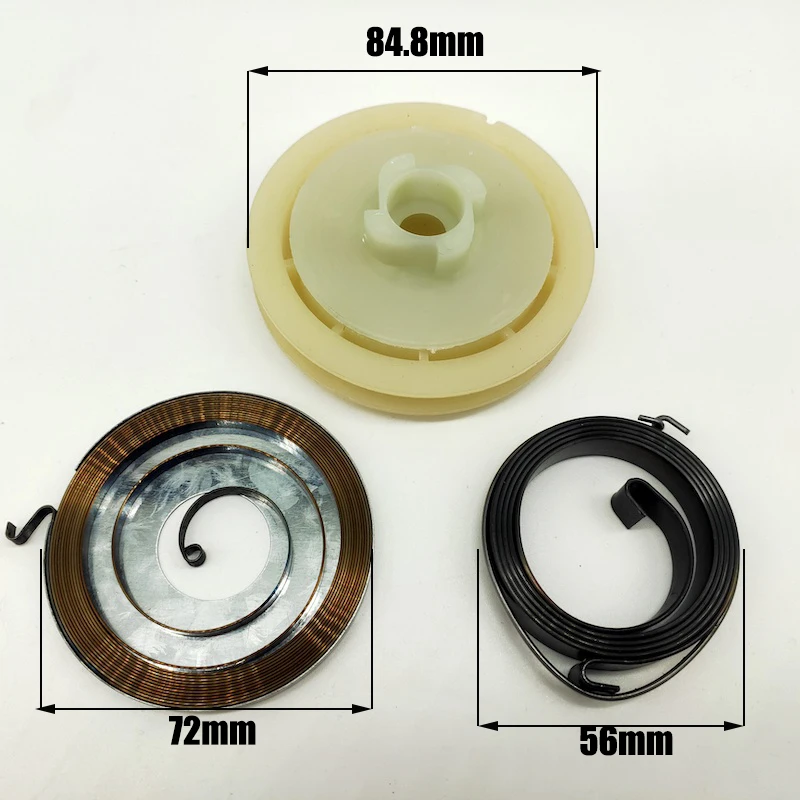 5200 5800 52cc 58cc Chinese Chainsaw Easy Starter Recoil Spring Pulley Rope Repair Kit Gas Chain Saws