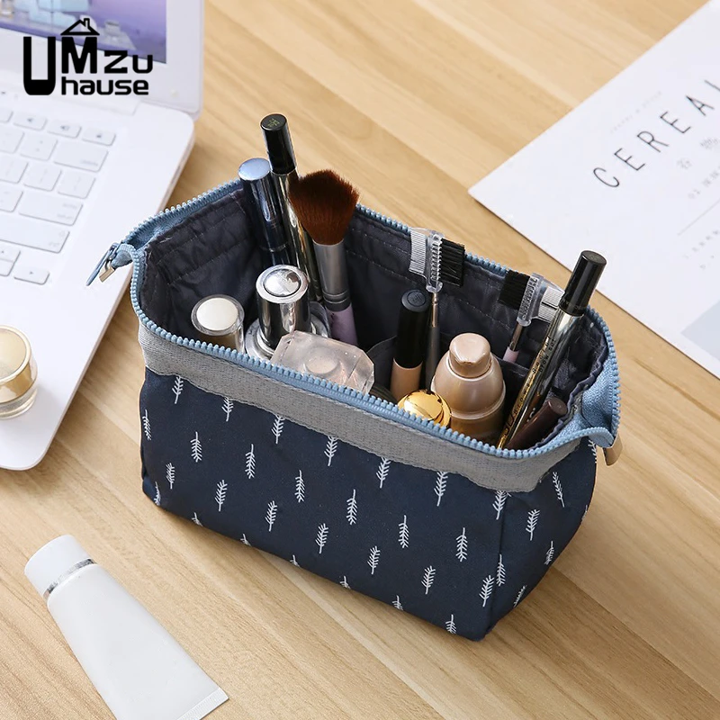 Cosmetic Bag Makeup Toiletries Lipstick Brush Large Storage Women Portable Zipper Washbag Travel Holder Dressing Table Organizer