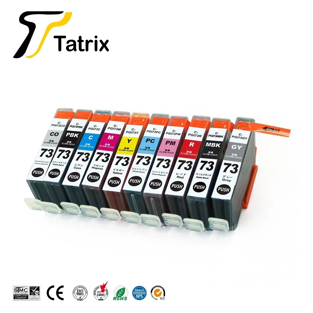 

Tatrix, новый чернильный картридж PGI73, картридж чернильный совместимый с цветным принтером для Canon PIXUS Pro-10, подходит для Японии