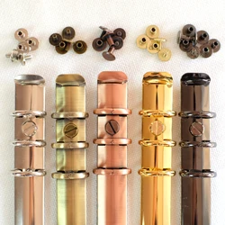 10 Pairs M3 Colorful Metal Screws Loose Leaf Binder Clips 4mm/7mm Sizes in Silver Bronze Red Bronze Grey Golden Options