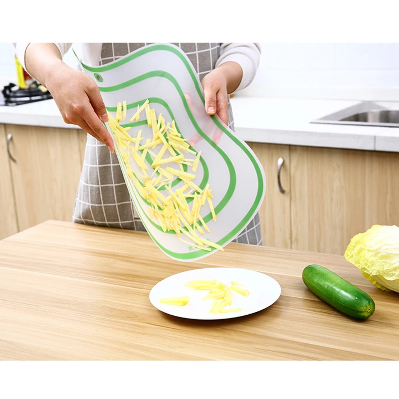 새로운 XiaoMi 식품 학년 PP 커팅 보드 주방 플라스틱 절단 과일 보드 가정용 미끄럼 방지 슬라이스 투명 커팅 보드