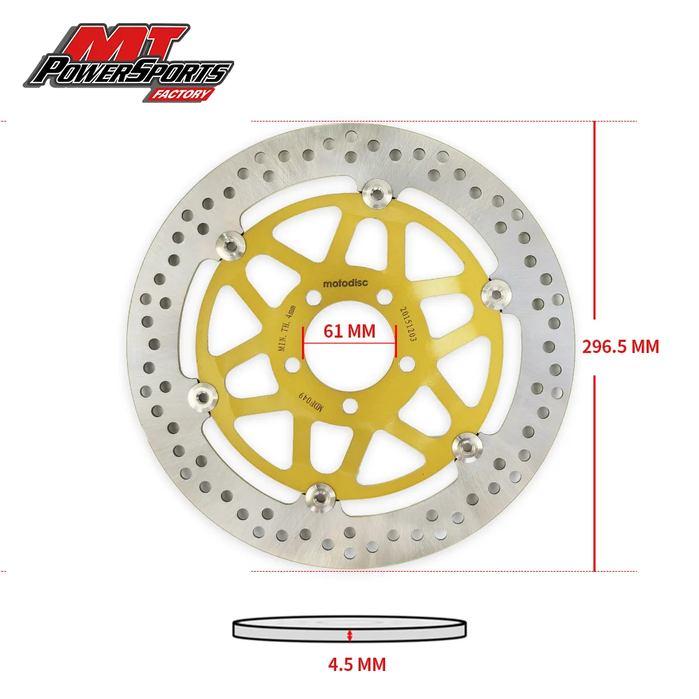 For Kawasaki ZX6R 1998 1999 2000 2001 2002 Brake Disc Rotor Front MTX Motorcycle Street Bike Braking MDF049