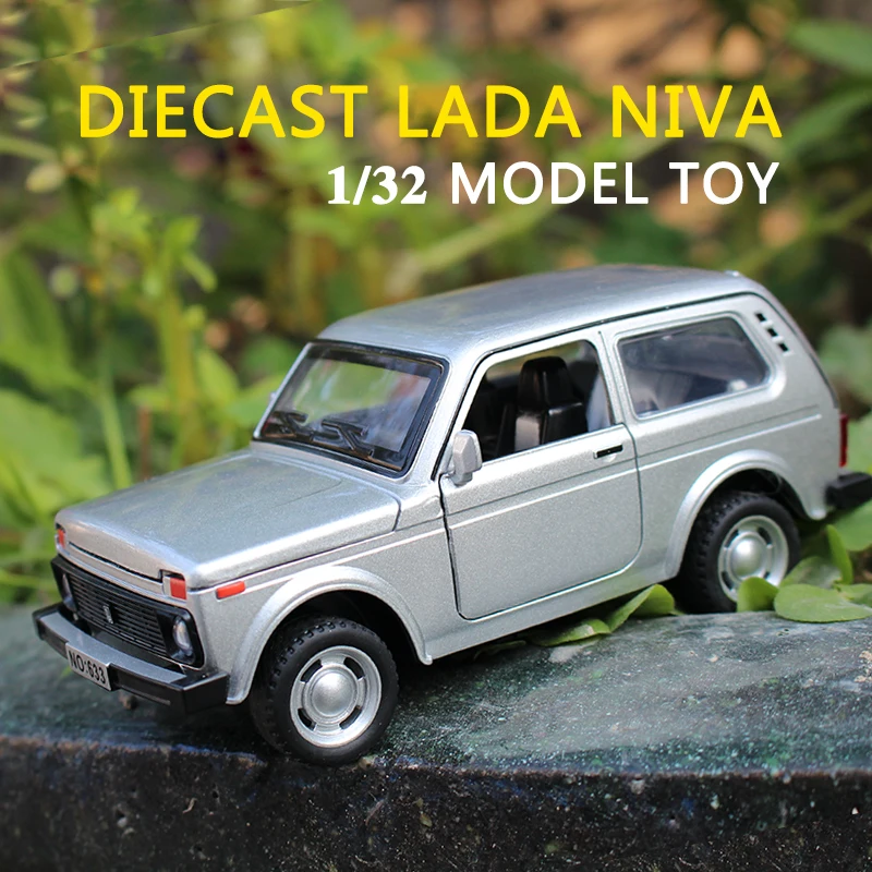 diecast lada niva toys model car with sound light and pull back function