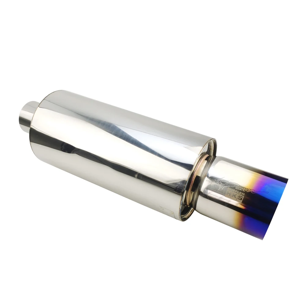 Car Exhaust Systems Tail Pipe Muffler High Quality Universal Stainless Mufflers Large Size Interface 63mm 76mm Ses Bombası