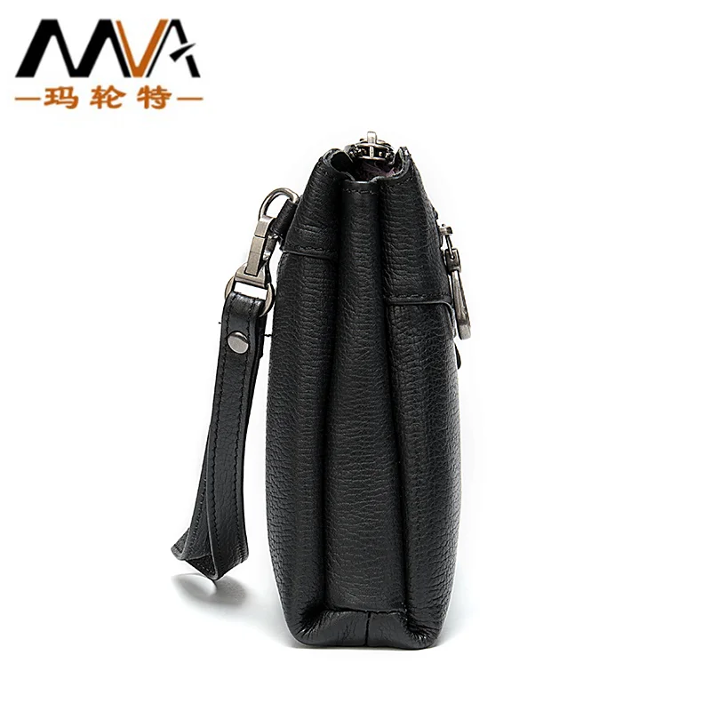 First layer cowhide man bag for man  Horizontal Square business commuting men·s wallet   Japanese and Korean wrist strap man bag