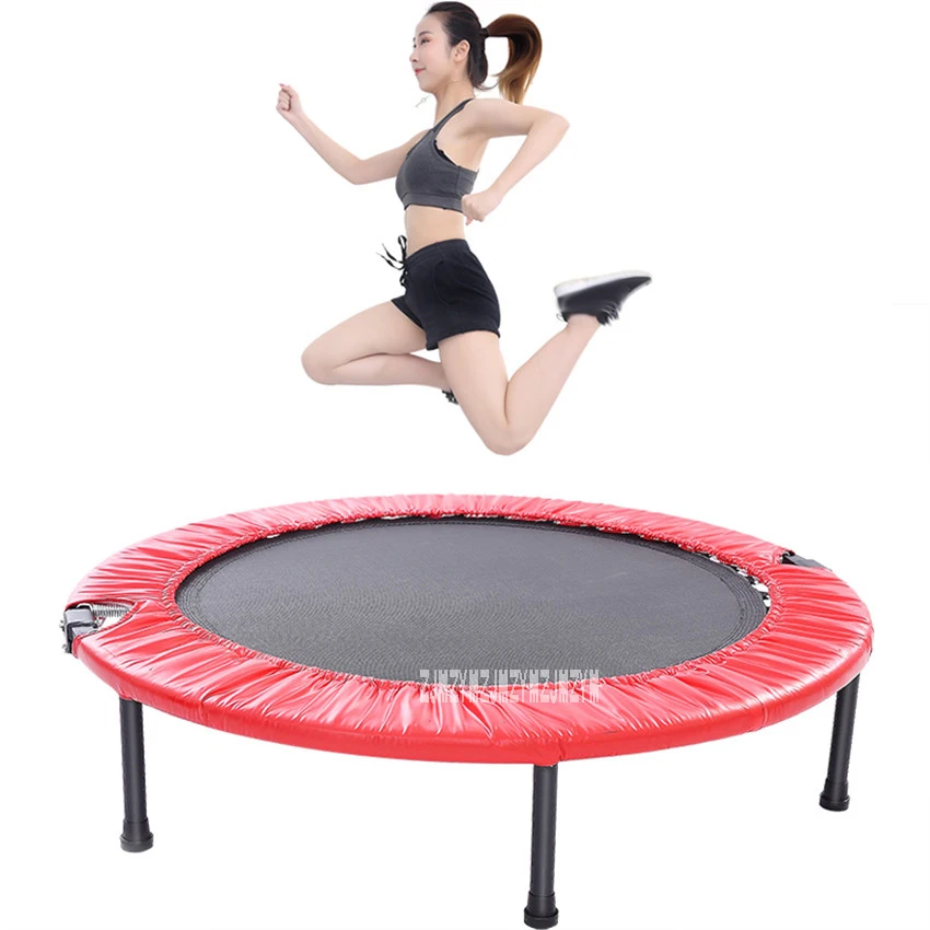 C157 40 Inch Trampoline Children Jumping Bed Home Gym Folding Bounce Bed Fitness Equipment Ladies Lose Weight Leg Slimming