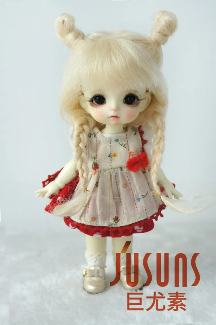 JD545 OB11 YOSD MSD SD Linda trenza BJD Mohair peluca 1/8 1/6 1/4 1/3 pelo de muñeca barato de tamaño 5-6 pulgadas a 8-9 pulgadas accesorios superiores