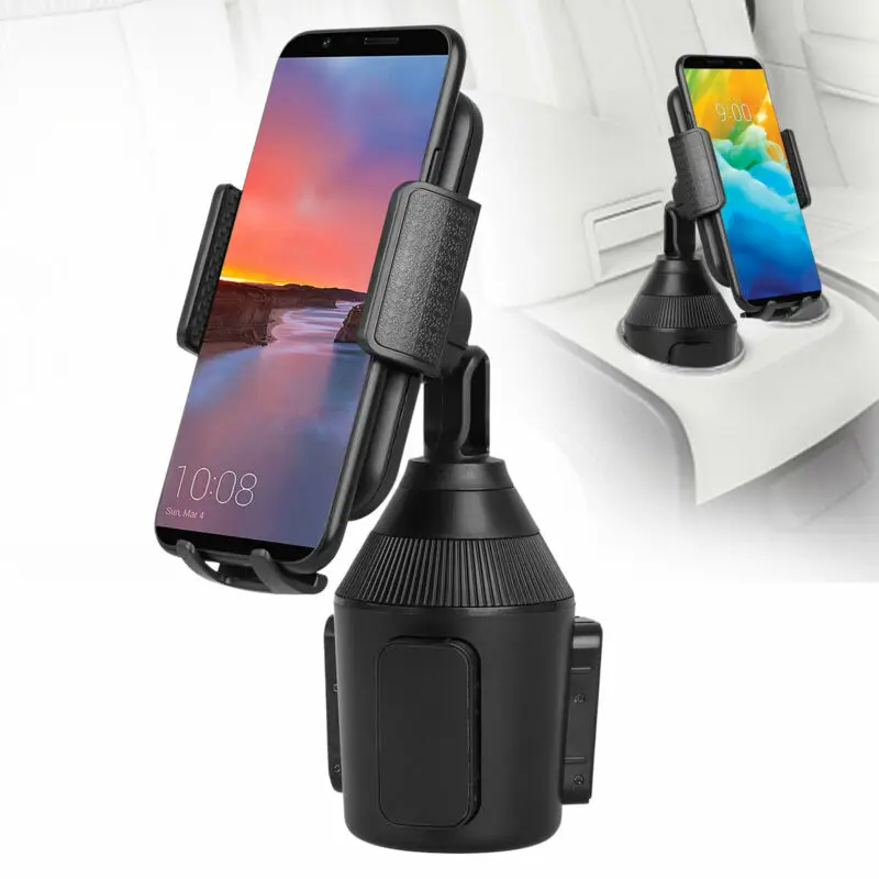 360 °   Portavasos ajustable para coche, soporte Universal para teléfonos móviles, soporte GPS, accesorios interiores, soporte para bebidas para Iphone y Android
