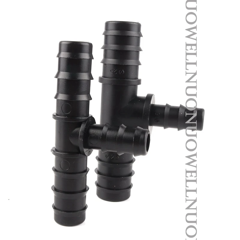 PE tubos conectores para jardim rega mangueira, conector reto, acessórios de irrigação agrícola, adaptador redutor, 16 a 20, 25mm, 5pcs