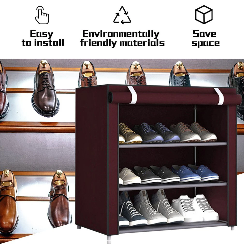 Multi-layer Simple Shoe Rack Entryway Space-saving Shoe Organizer Easy to Install Shoes Shelf Home Dorm Furniture Shoe Cabinet