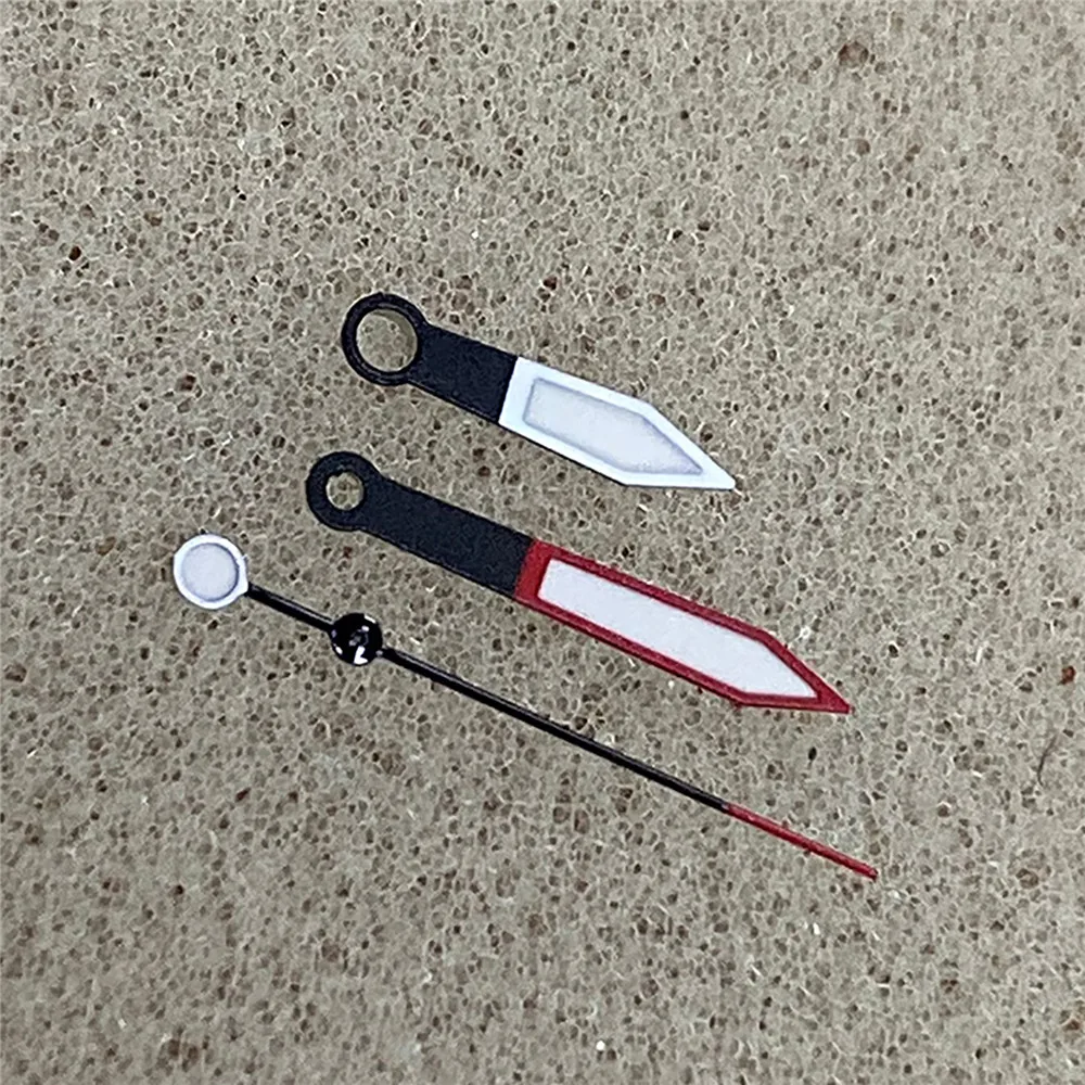 Zielony zegarek świetlny zestaw rąk do NH35 NH36 zegarek ruch trzy wskaźniki Lancette igły naprawa części