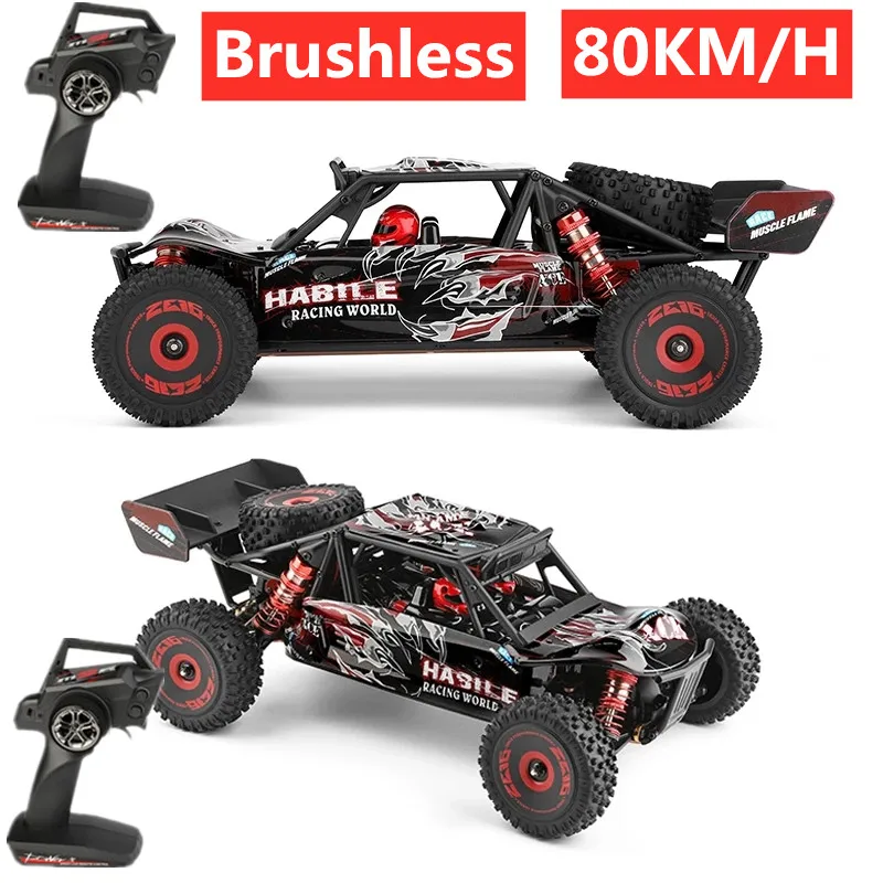 80KM/H High Speed RC Racing Car Independent Shock Absorber Desert RC Climbing Car Vehical Brushless Metal Drift RC Toy Boy Gifts