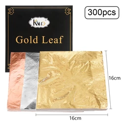 100pcs 14cm Imitation Sliver Copper Gold Leaf Metal Sheets Foil for Gilding Craft Decoration DIY Arts Crafts Paper Decorations