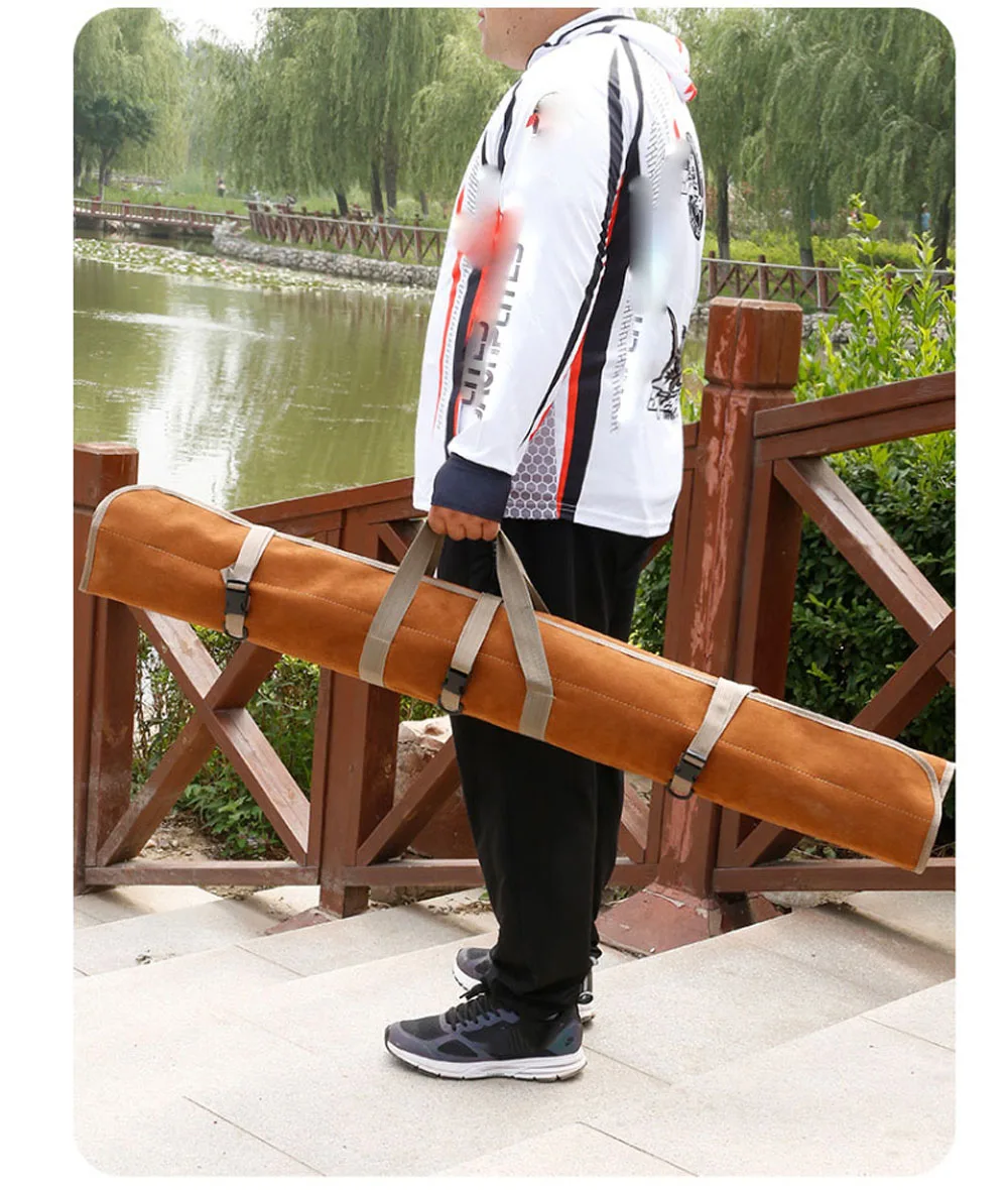 150cm Tragbare Angelrutentasche Einlagige Faltbare Roll-Up-Tasche im Regenschirm-Design für Rolle, Schnur, Köder, Angelausrüstung und Zubehör – Detail 13