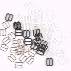 100pcs Black White Metal/plastic Belt Buckle Hair Jewelry Ribbon Adjuster DIY Accessories Wedding Card Buckles Home Decor c2407