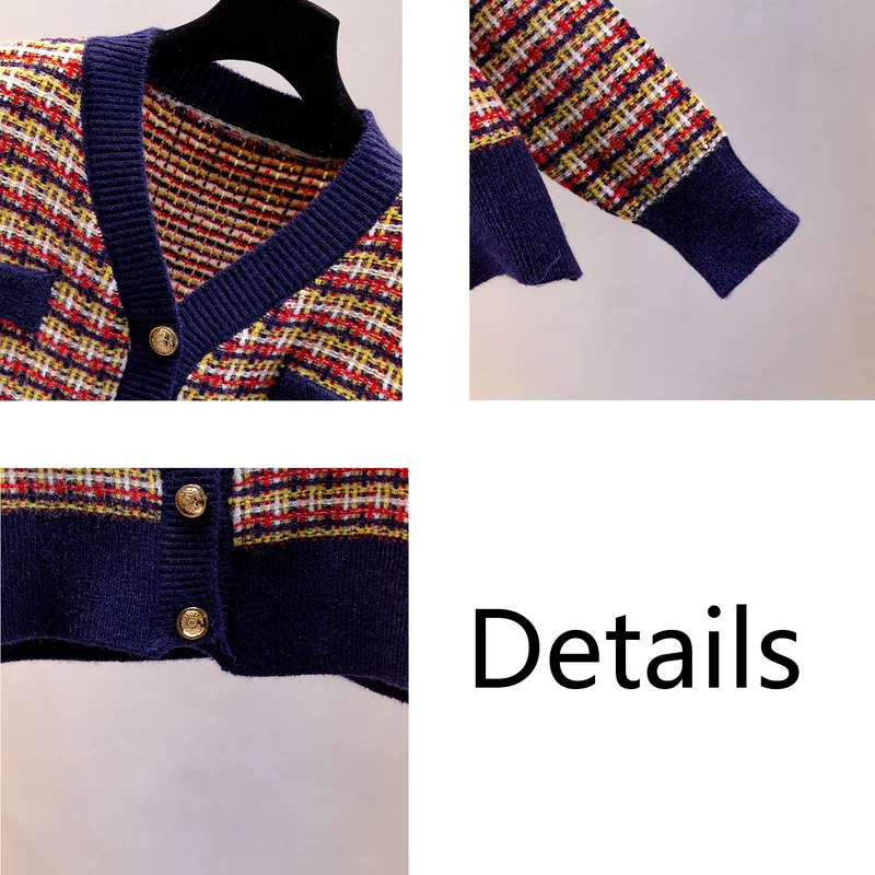 Cardigan Women 4 Colors Loose Vintage Elegant Plaid Design Harajuku College Spring Leisure Daily Popualr Stylish Female Holiday