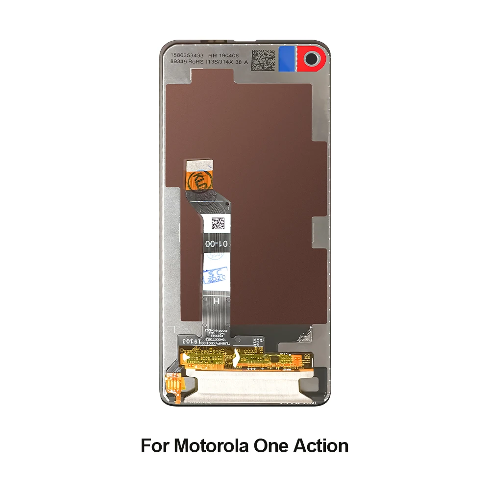 LCD Display Touch Screen Digitizer Frame Assembly, For Motorola One Action,For  Moto One Vision, P50, XT1970, XT2013, 6.3