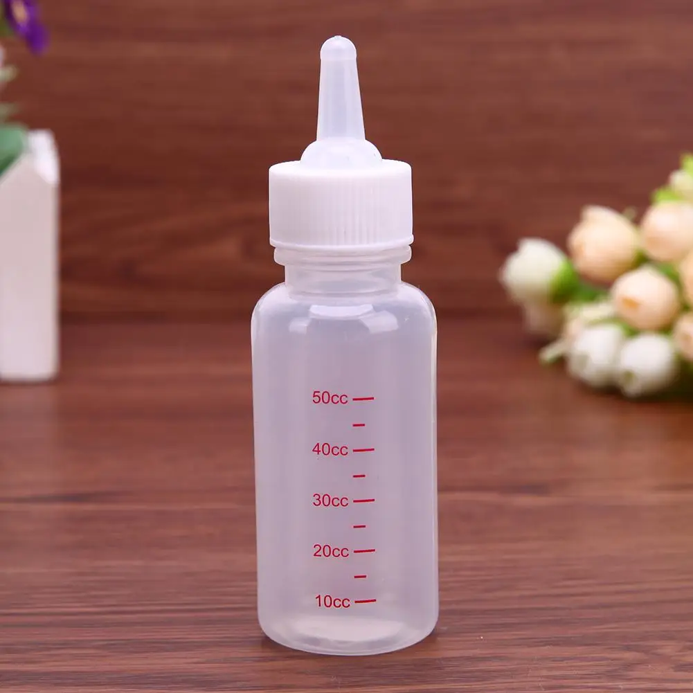 50ml Puppy Kitten Feeding Bottle Pet Dog Cat Transparent Silicone  Water Milk Feeder Newborn Cat Drinking Bottle